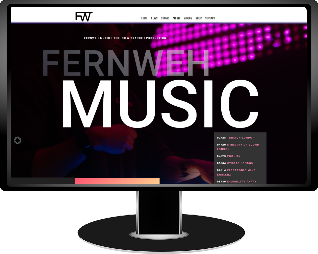 Website Referenz von ATF Music London