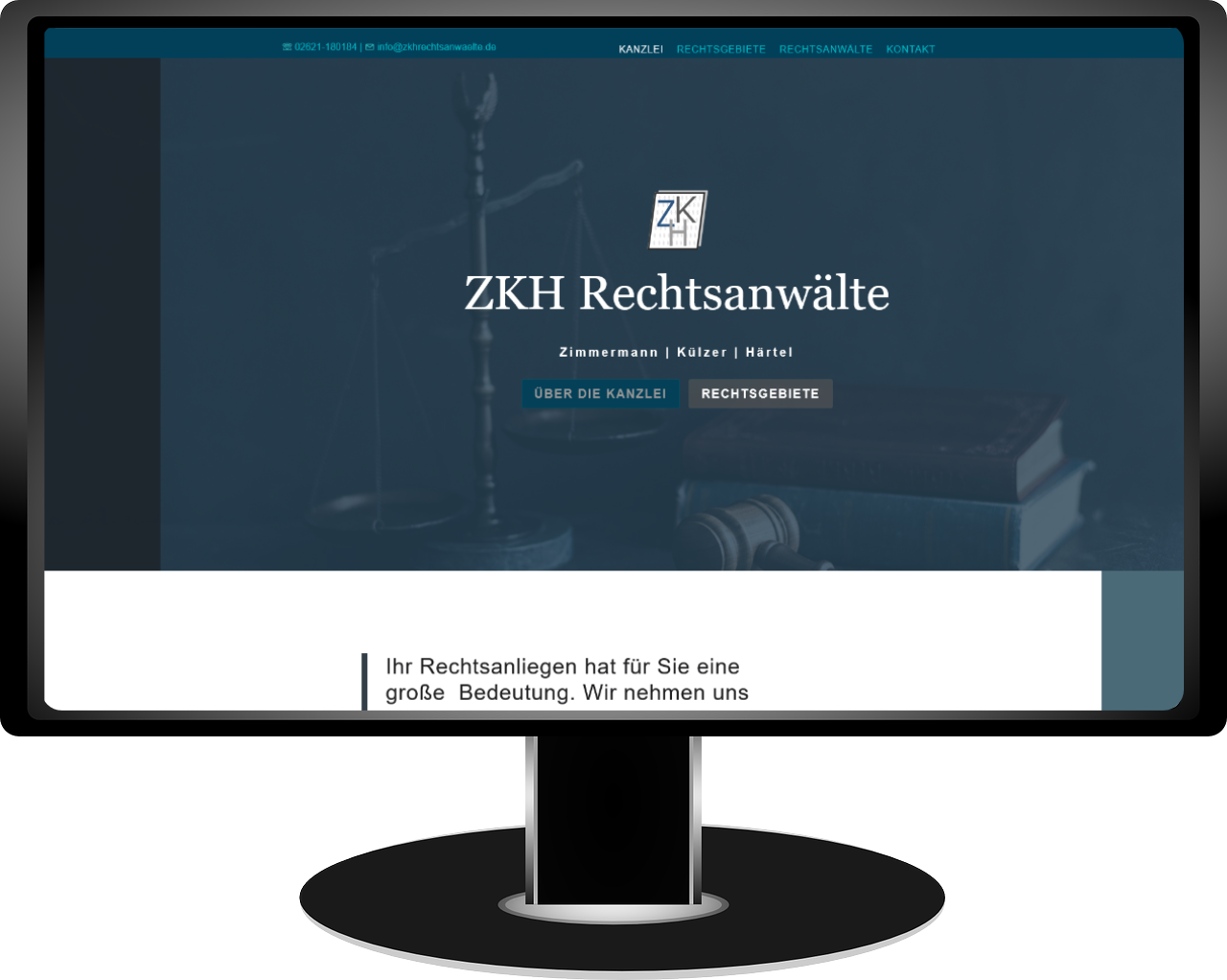 Website Referenz von ZKH Rechtsanwälte Lahnstein