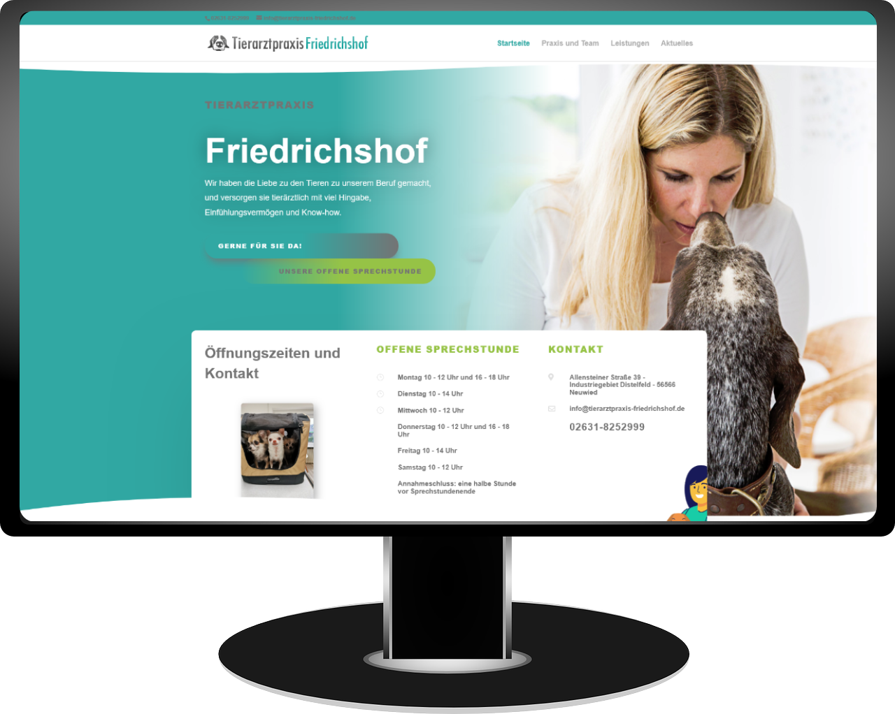 Website Referenz von Tierarztpraxis Friedrichshof Neuwied