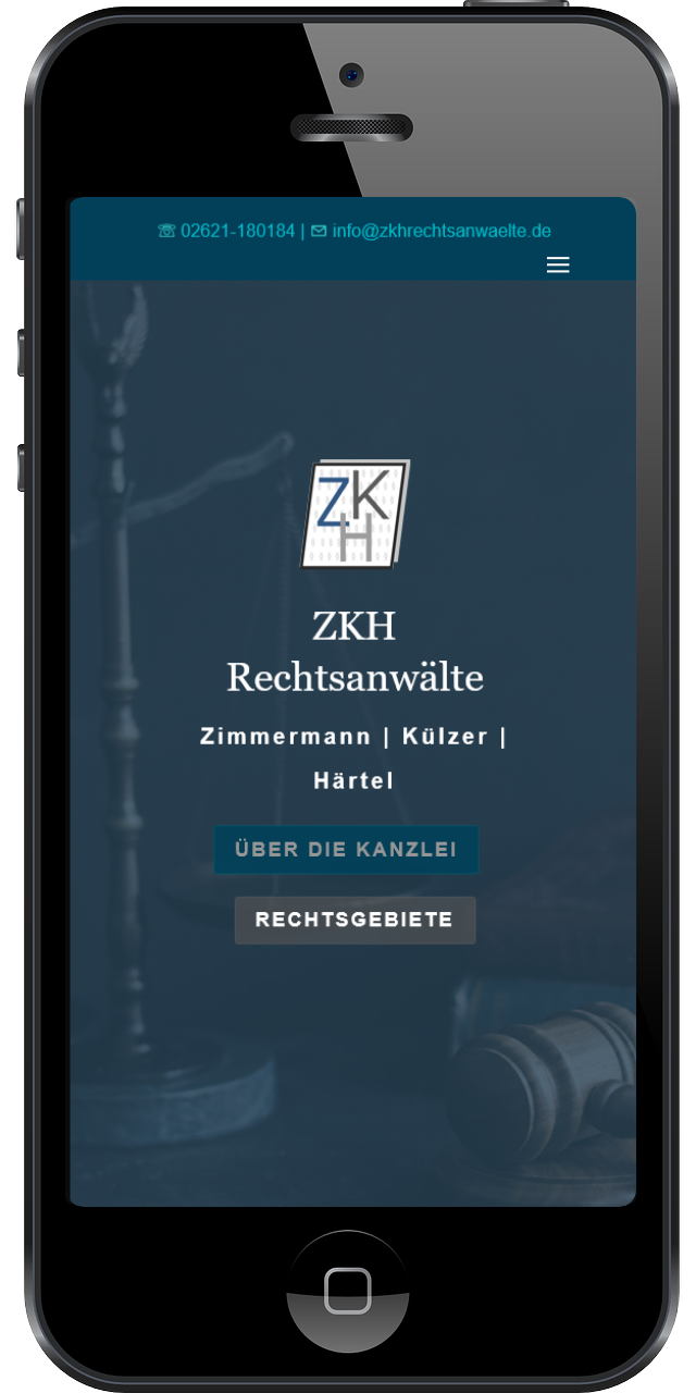 ZKH Rechtsanwälte Lahnstein Mobilansicht